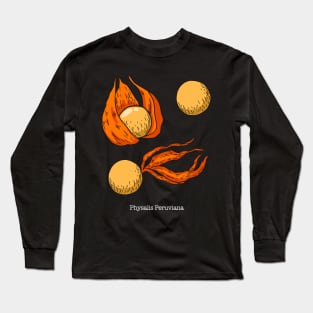 Physalis Peruviana Drawing - Cape Gooseberry Long Sleeve T-Shirt